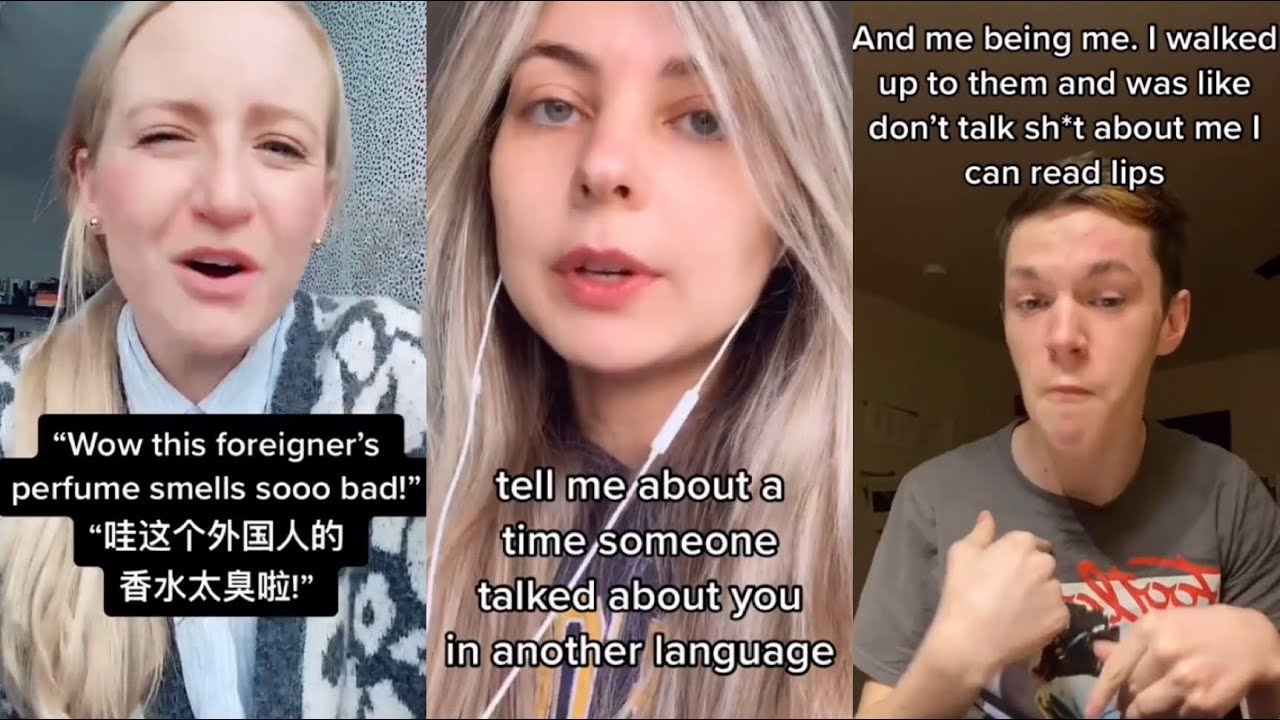 Tell me about a time someone talked about you in another language TikTok Compilation (liv_iathan)