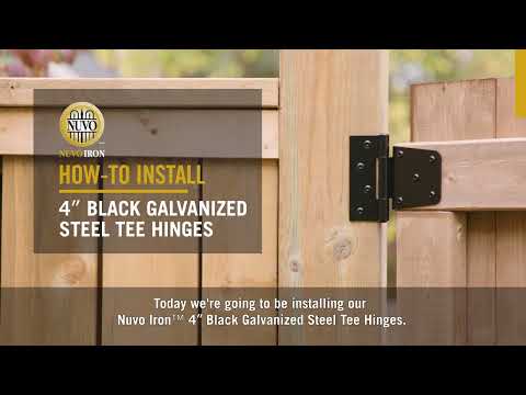 How To Install: 4" Gate Tee Hinges (TH4BLK) | Nuvo Iron