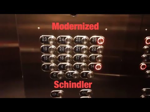 Very Fast Schindler Traction Elevators @ Chase/Metropolitan Tower Rochester NY