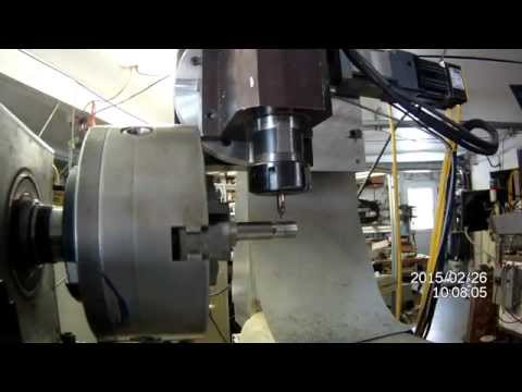 My Home built 6-axis lathe, making a Threaded Plug