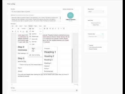 FYI: How to Build a TOC