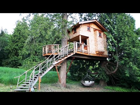 Amazing Ultra Tiny Tree House with Modern Interior Design