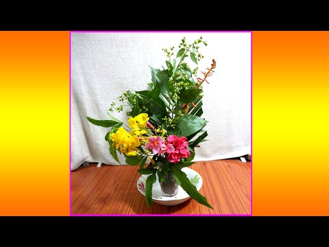 Flower Vase Decoration ART-Colourful Interior Decoration-Mind Soothing ART-Floral world-S.Nagender