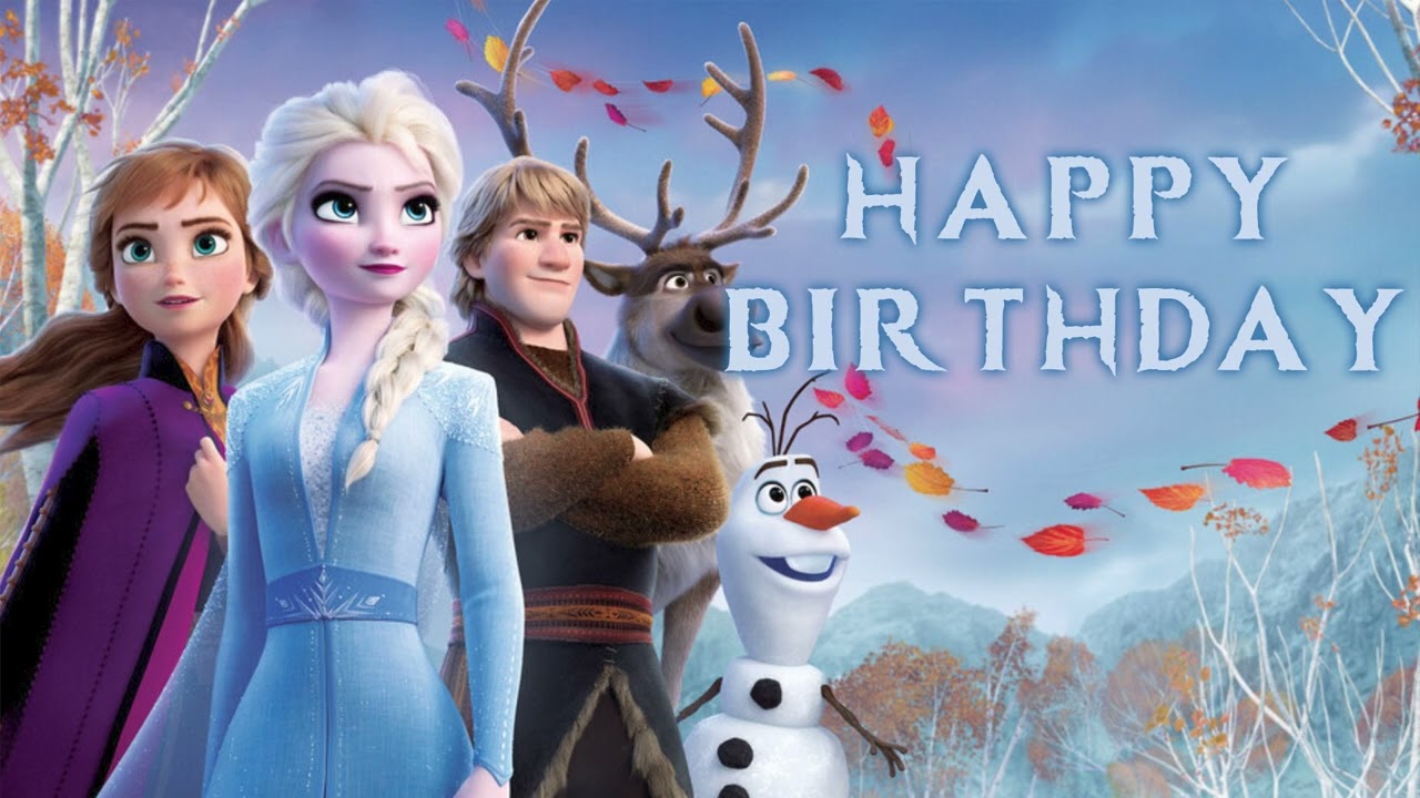 Frozen Birthday Background Static Image 5 Hours