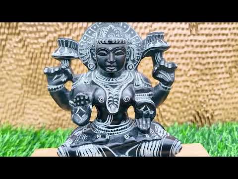 Devi Mahalakshmi Statue/Idol for Puja in Kanchipuram Black Stone video