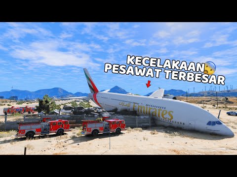 KECELAKAAN PESAWAT TERBESAR DI GTA 5 - GTA 5 MOD