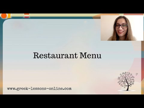 Greek Online Lessons | A2 | Menu Restaurant