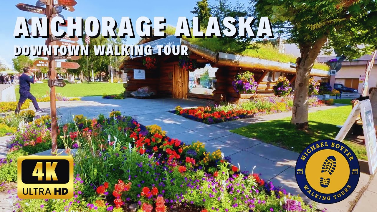 Immersive street-level walking tour through Anchorage Downtown, United States, showcasing authentic urban landscapes, local architecture, and the vibrant atmosphere of the city's neighborhoods