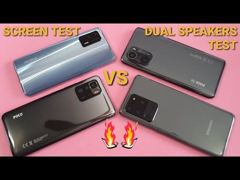 Poco X3 GT, realme GT, Poco F3, Samsung Galaxy S20 Ultra. Screen & Dual Speakers Test!