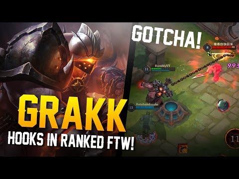 Arena of Valor [Road to Conqueror] HOOKS IN RANKED FTW!! Grakk Gameplay