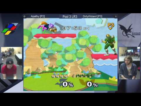 Super SmashNest 7 Pools L-R3 - Apathy (Fox) Vs. DirtyWizard (Falcon) - SSBM