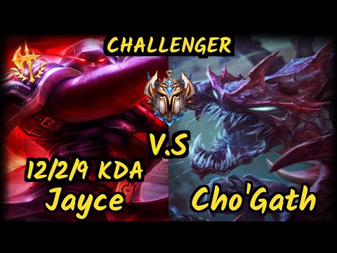 ESG Satorius (JAYCE) vs CHO'GATH - 12/2/9 KDA TOP CHALLENGER GAMEPLAY - EUW