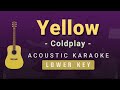 Yellow - Coldplay [Acoustic Karaoke Lower Key]