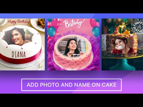 Name Photo On Birthday Cake Video