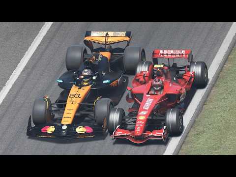 Oscar Piastri vs Kimi Räikkönen | 2025 McLaren MCL39 vs 2007 Ferrari F2007 | F1 at Monza