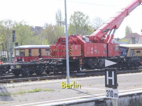VOR ORT AKTUELL - BERGUNG DER ENTGLEISTEN BERLINER S-BAHN BR. 481 IN BERLIN-LICHTENBERG AM 16.APRIL.