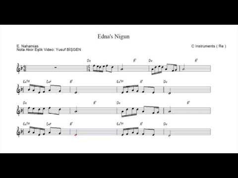 Nota Akor Eşlik - Edna's Nigun - C Instruments ( Re )