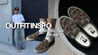 HOW TO STYLE PEARLIZED VANS CAMO SLIP ONS ( 5 DIFFERENT OUTFITS )