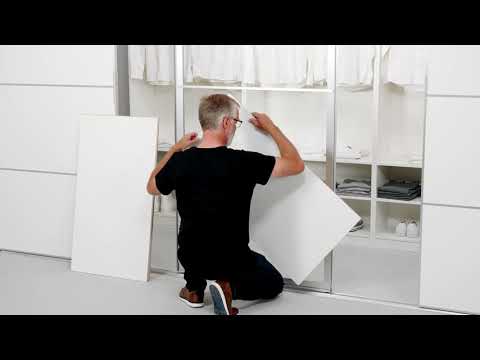 SKYTTA skyvedørsgarderobe | montering av dører | IKEA Norge