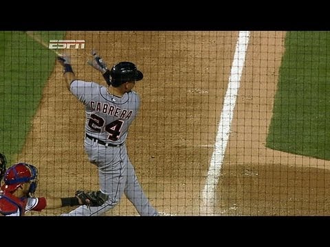 Cabrera hits three homers, drives in five