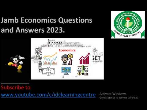 Jamb Economics Past Questions and Answers 2023 Prep.