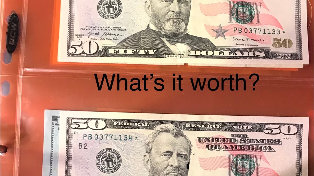 50 dollar star notes in consecutive order! (How much is it worth)
