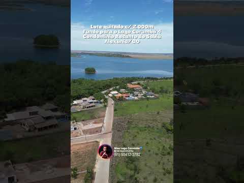 Lote com fundo pra APP no Condomínio Recanto do Sábia no Lago Corumbá IV em Alexânia/GO