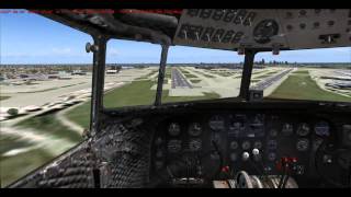 preview picture of video 'DC-3 Aterrizaje en Miami Fs9'