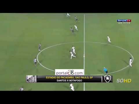 Santos 5x0 Botafogo - Gols e hino. Copa do Brasil 2014