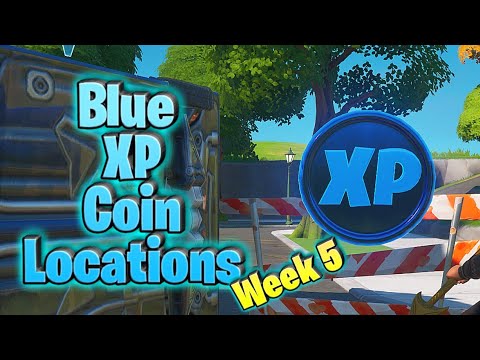 All XP Coins Blue - Week 5 All Locations - Chapter 2 Season 3 Fortnite