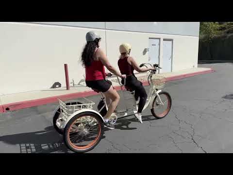 This Tandem Electric Bike is FUN! First Time Ride on Tandem ETrike  & You Won't Believe What Happens