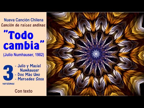 "Todo cambia", canción chilena (Julio Numhauser, 1982) en 3 versiones - Con texto