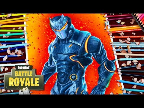 Drawing Fortnite Battle Royale Omega - Full Armor level 100 Tier MAX skin UPGRADED How to Draw Omega Video