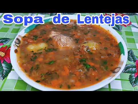 🔴 La  SOPA de LENTEJAS Más Rica y Fácil Receta Casera Paso a Paso 😋