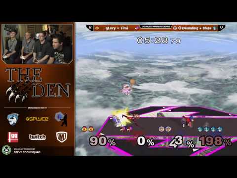 The Den #1 - gLory + Timi Vs. Däumling + Blaze - Winners Semis - Melee Doubles
