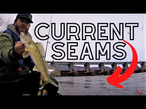 Current Seam Walleyes | Mississippi River Walleyes on Current Seams | Spring Walleye Run