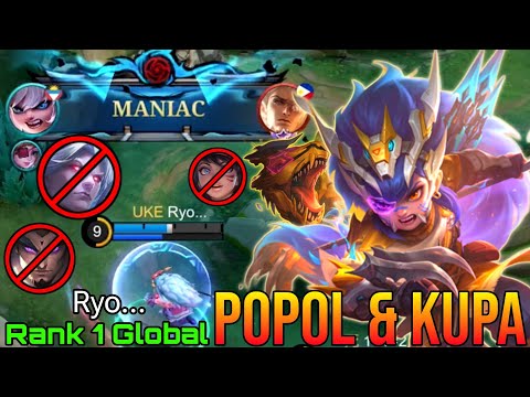 MANIAC Popol and Kupa Perfect Gameplay - Top 1 Global Popol and Kupa by Ryo... - Mobile Legends