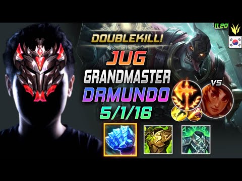 GrandMaster Dr. Mundo Jungle vs Taliyah - 천상계 정글 문도 템트리 룬 서리불꽃 정복자 ドクター・ムンド Доктор Мундо - KR 11.20
