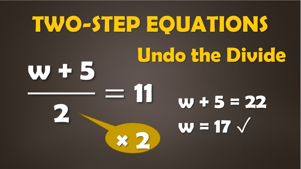 Solving Two-Step Equations with Division | Undo the Divide Step-by-Step