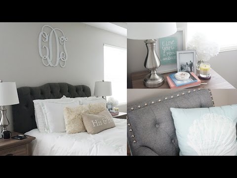 Master Bedroom + Bathroom Tour 2015 | Whites Blues...