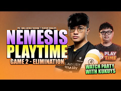 PLAYTIME VS NEMESIS GAME 2 - WATCH PARTY WITH KUKUYS - PGL Wallachia S7 Closed Qualifs