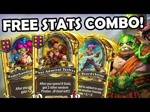 BEST INFINITE PIRATES COMP? Golden Tethys, Peggy And Underhanded Dealer! | Hearthstone Battlegrounds