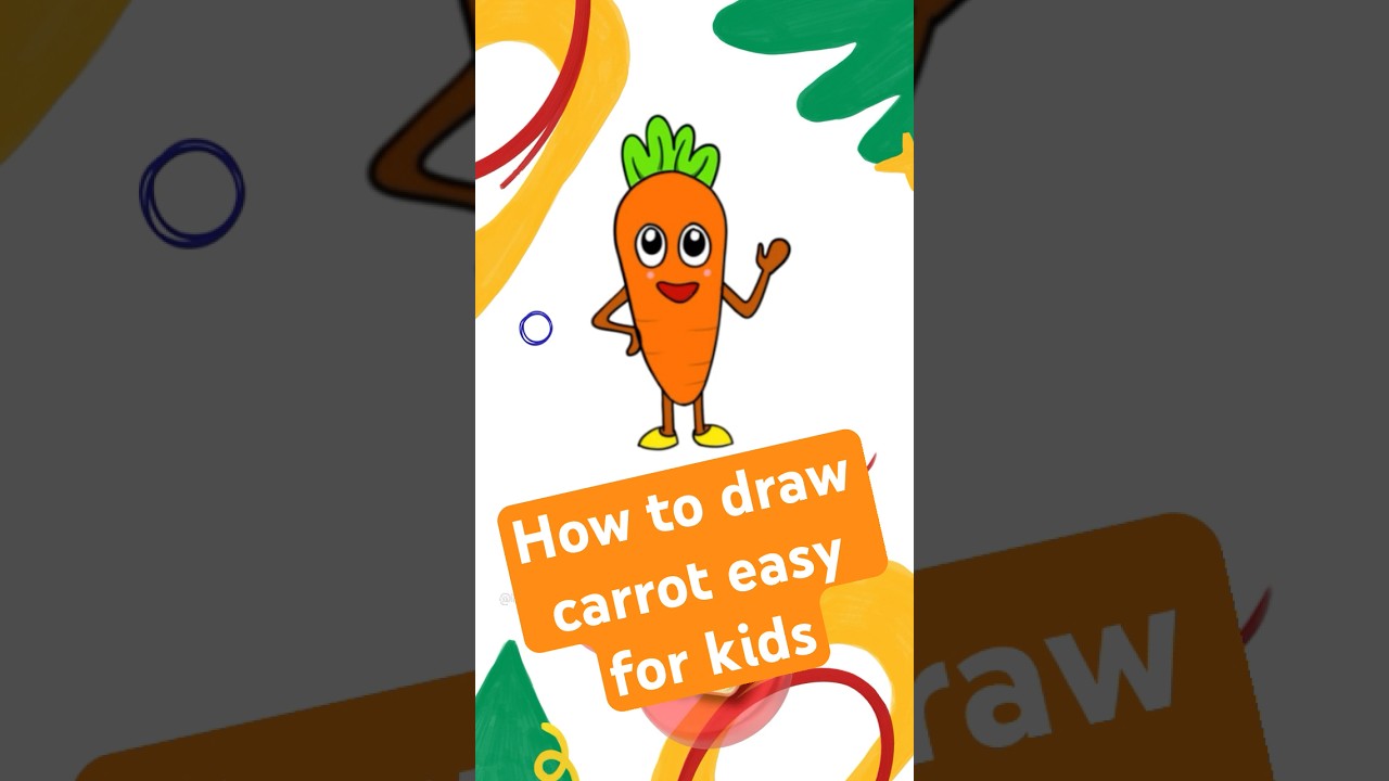 How to draw a Carrot | Carrot Easy Draw Tutorial