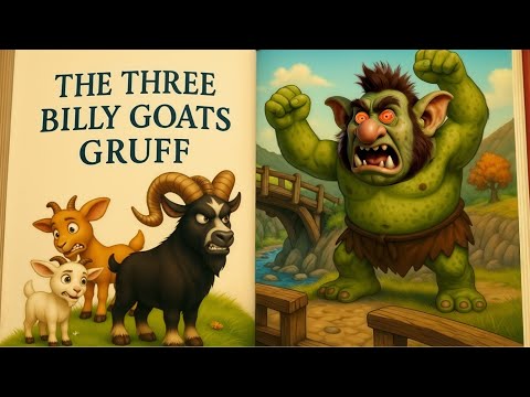 The Billy Goats Gruff Story. Can Three Goats Outsmart a Hungry Troll? 4k