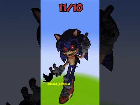 MINECRAFT CLASSIFIQUE O SONIC EXE DE 0 A 10 !! #minecraft #shorts #viral #sonic #sonicexe