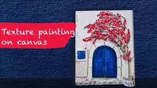 Texture Painting on canvas | Bougainvillea Painting