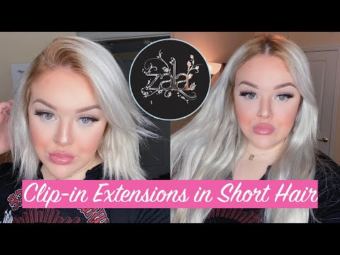 How to Put Clip-in Extensions in SHORT Hair | Zala Hair Extensions