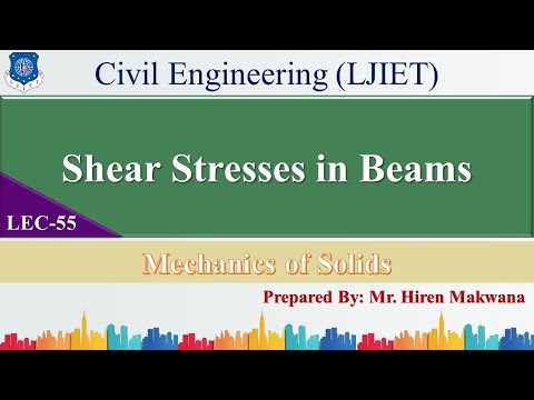 LECTURE - 55 | SHEAR STRESSES IN THE BEAMS