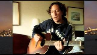 Ed Hale writing &quot;Scene In San Francisco&quot; on his 1968 Hofner 491 acoustic guitar