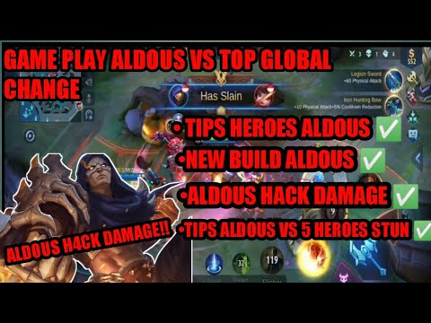 GAME PLAY ALDOUS H4CK DAMAGE VS 5 HEROES STUN | WHO WIN??